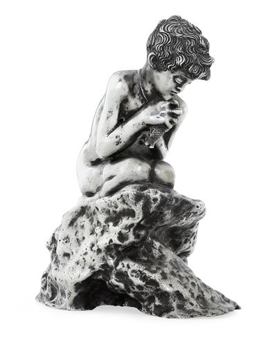 Gemito, Pescatorello in argento fuso e cesellato, Napoli XIX-XX secolo