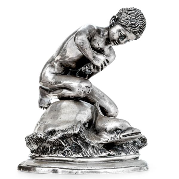 A firma Gemito. Napoli XIX-XX secolo Ragazzo con delfino