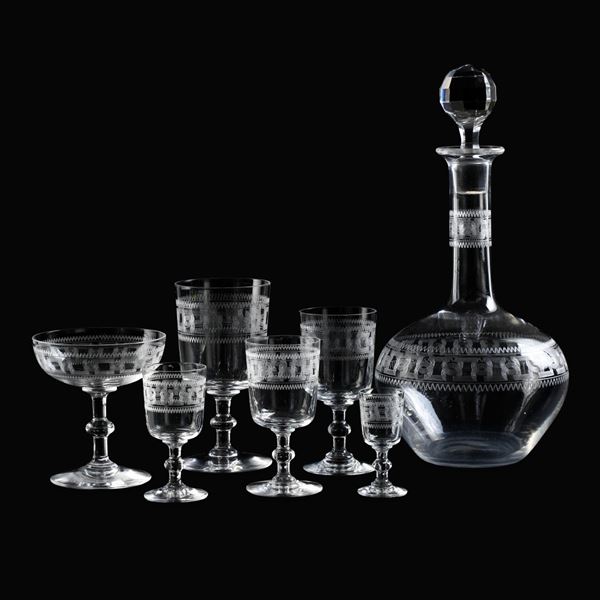 Servizio di calici “Chanel” Francia, Manifattura Baccarat, 1920 circa 