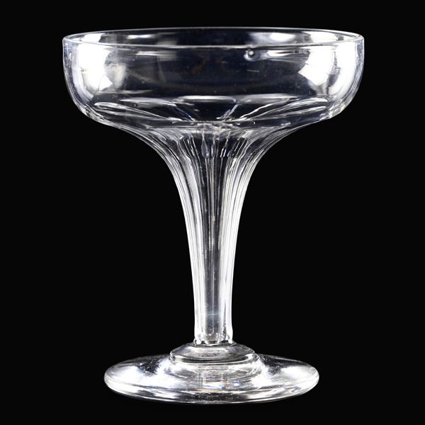 Nove coppe da champagne Francia, Manifattura Baccarat, 1920 circa 