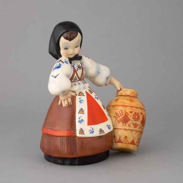 Lenci, Torino 1940 ca Sarda con vaso