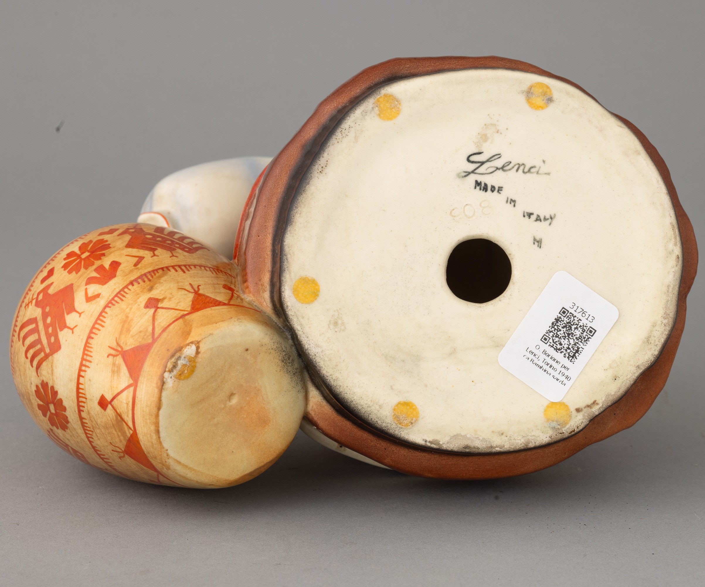 Ovidio Borione - Lenci, Torino 1940 Ca Sarda con Vaso