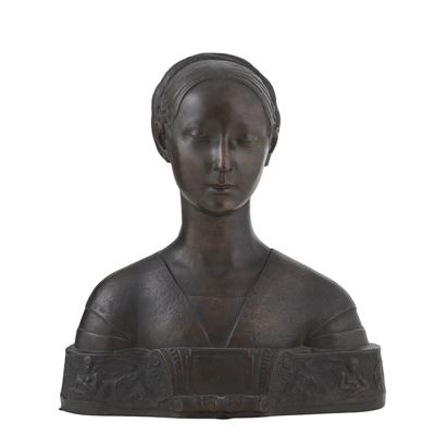 Busto Femminile in Stile Rinascimentale. Fonditore della Fine del XIX Secolo