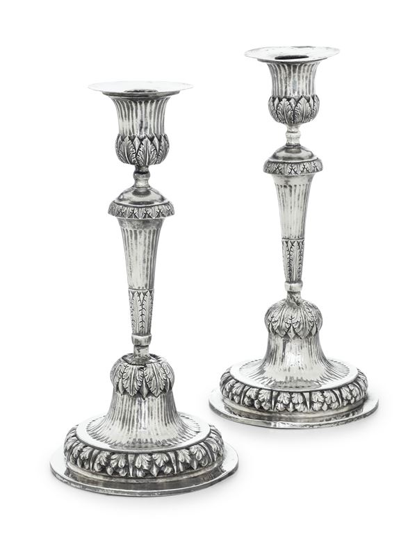 Coppia di candelieri. Genova XIX secolo