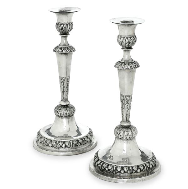 Coppia di candelieri. Genova XIX secolo