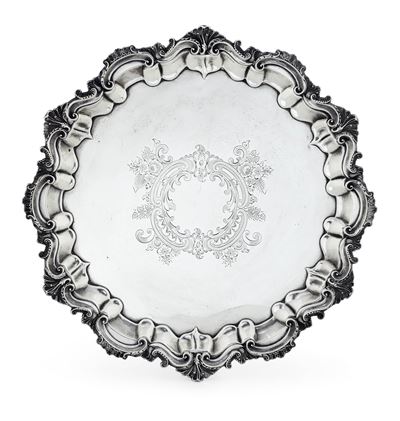 Salver. Birmingham 1902. Argentiere Barker Bros.