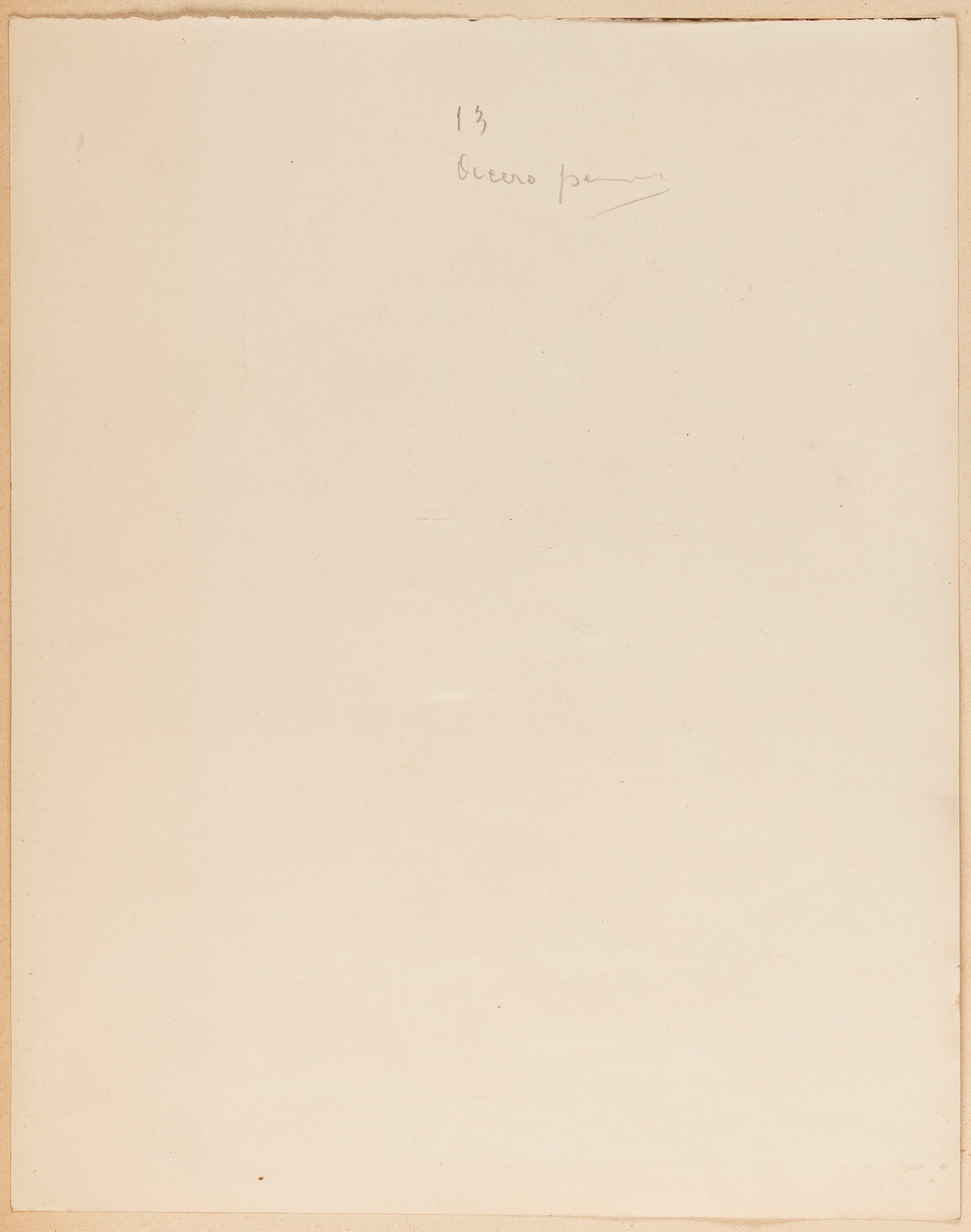 Filippo De Pisis - Cane, matita su carta, 1935
