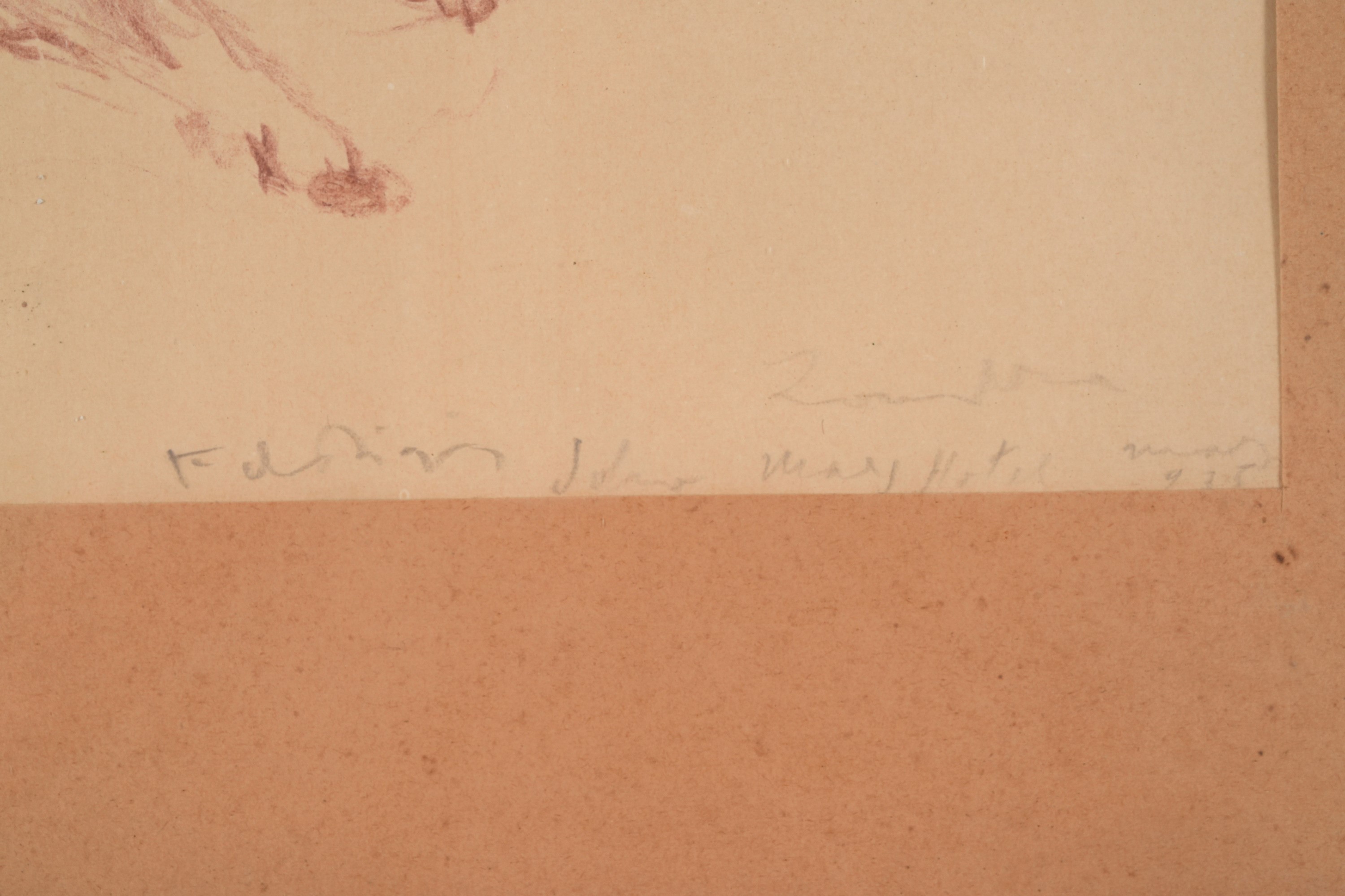 Filippo De Pisis - Cane, matita su carta, 1935