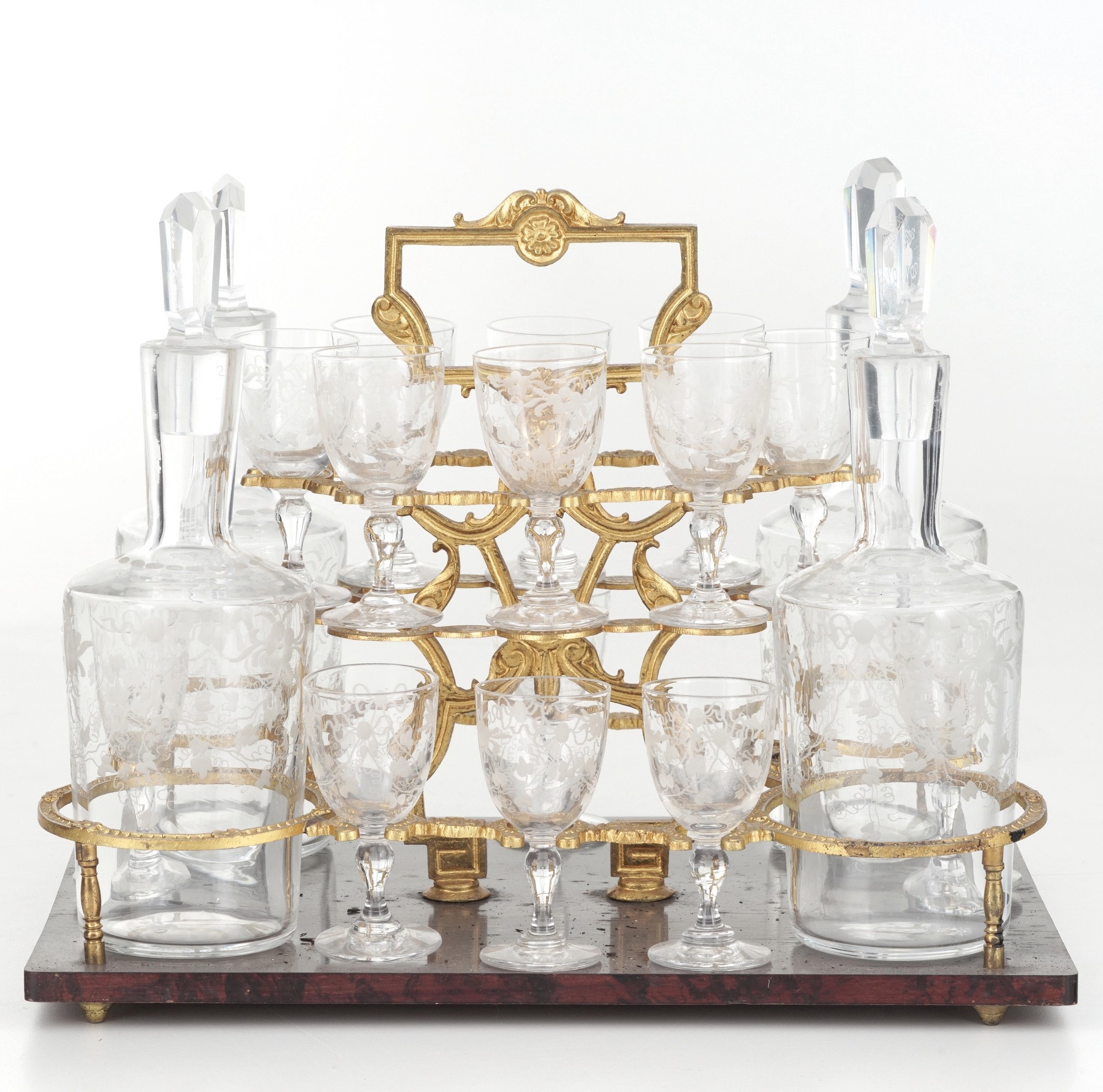 Set da Liquore in Custodia in Legno, XIX Secolo