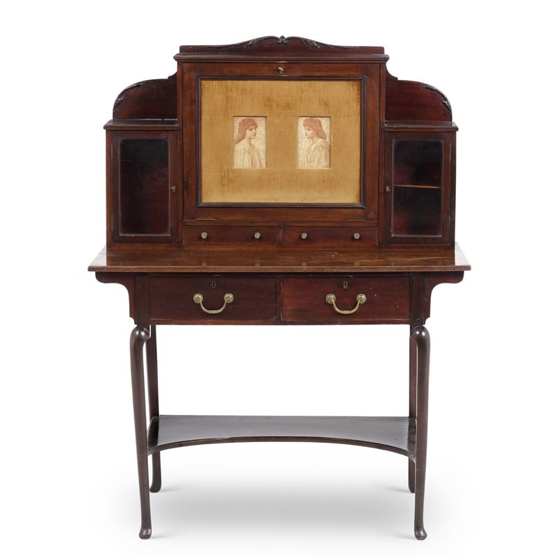 Scrittoio in legno intagliato. XIX-XX secolo  - Auction Antique - Cambi Casa d'Aste