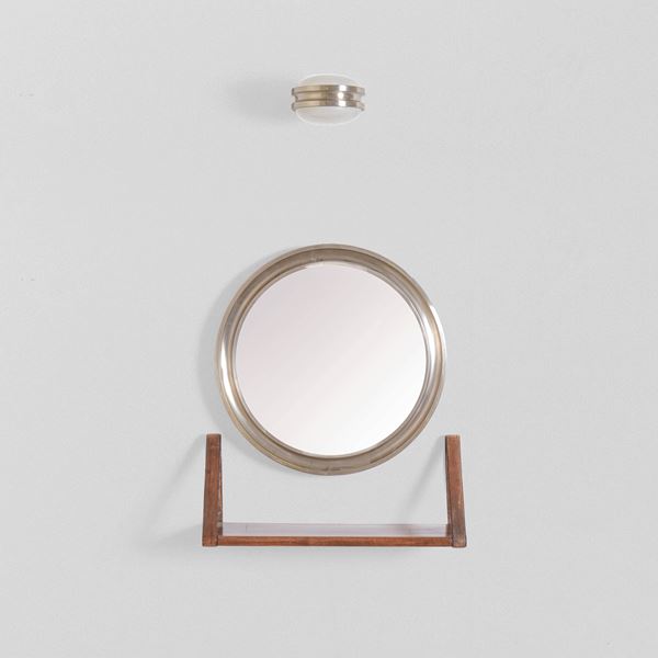 Set di specchio, mensola e applique.