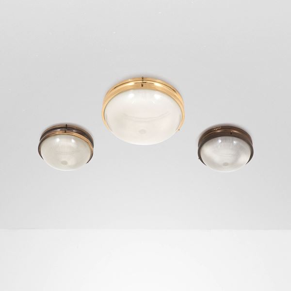 Set di tre lampade a plafone