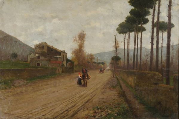 Giuseppe Chiarolanza - Strada con figure