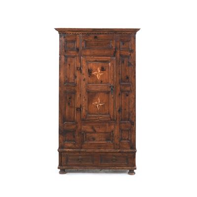 Armadio in legno ad un'anta, XIX secolo