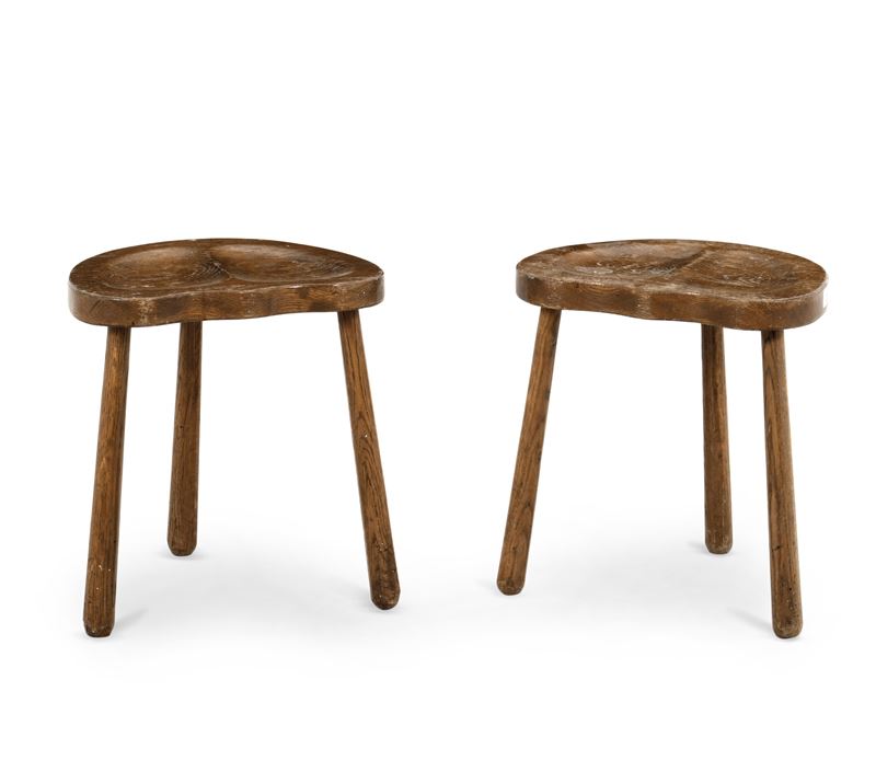 Coppia di sgabelli tripodi  - Asta Antiquariato - Cambi Casa d'Aste