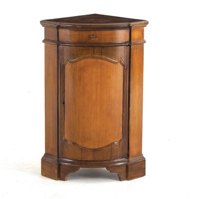 Mobile angolare con anta in legno, XX secolo