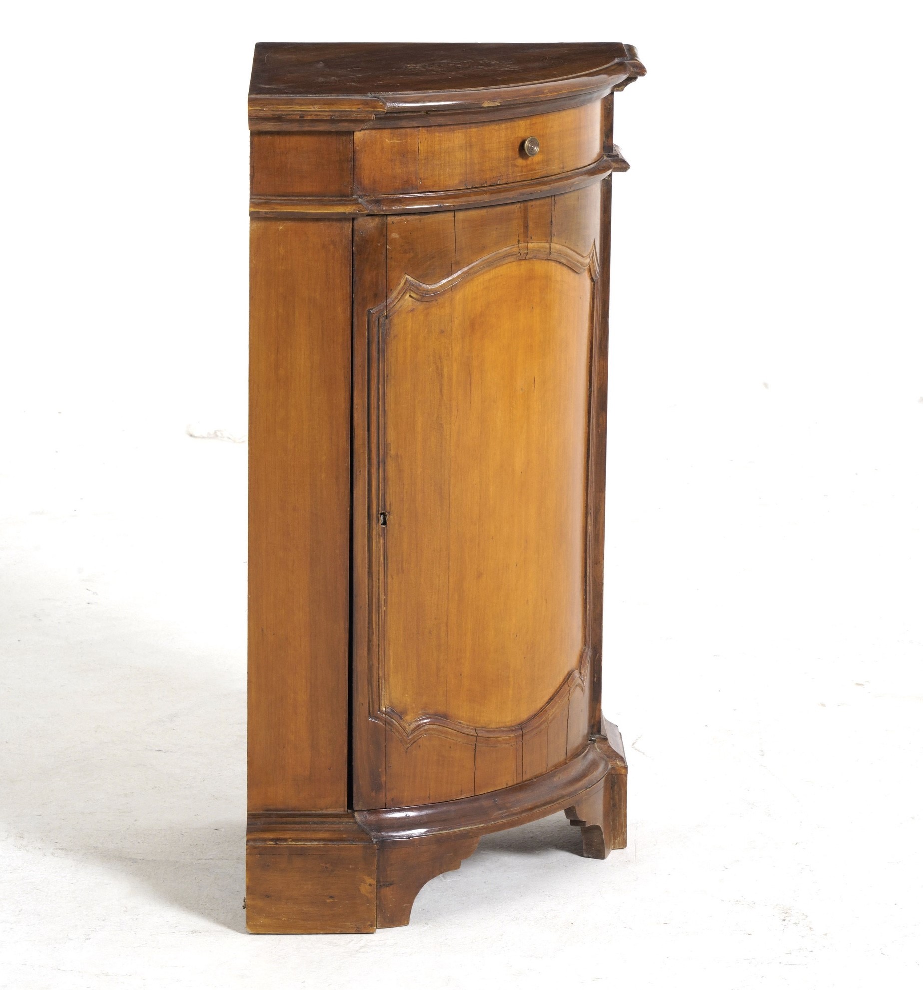 Mobile angolare con anta in legno, XX secolo