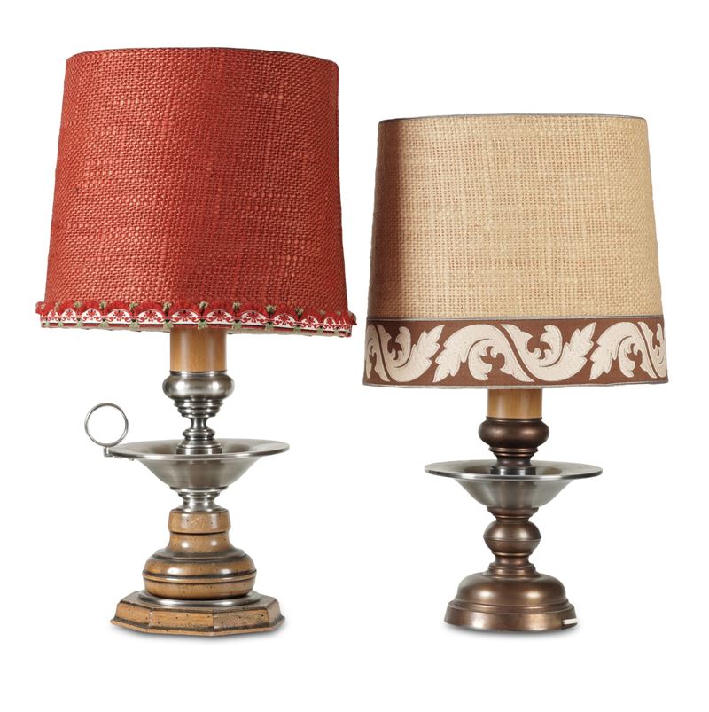 Due abat-jour in metallo diverse  - Auction Antiquariato - Cambi Casa d'Aste