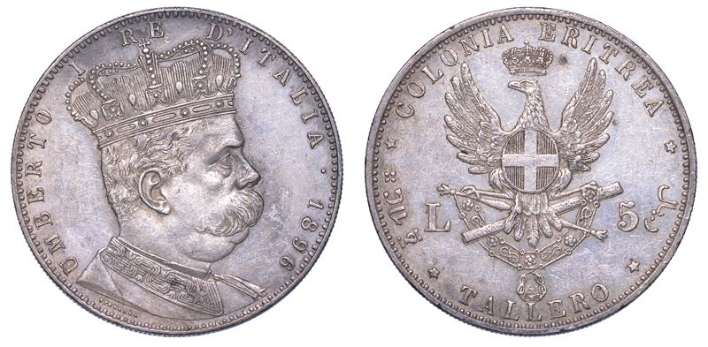 COLONIA ERITREA. UMBERTO I DI SAVOIA, 1890-1896. Tallero 1896.  - Asta Numismatica - Cambi Casa d'Aste