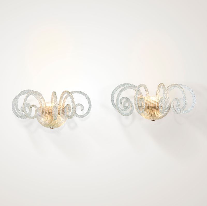 Flavio Poli : Due lampade a parete  - Auction Design 200 - Cambi Casa d'Aste