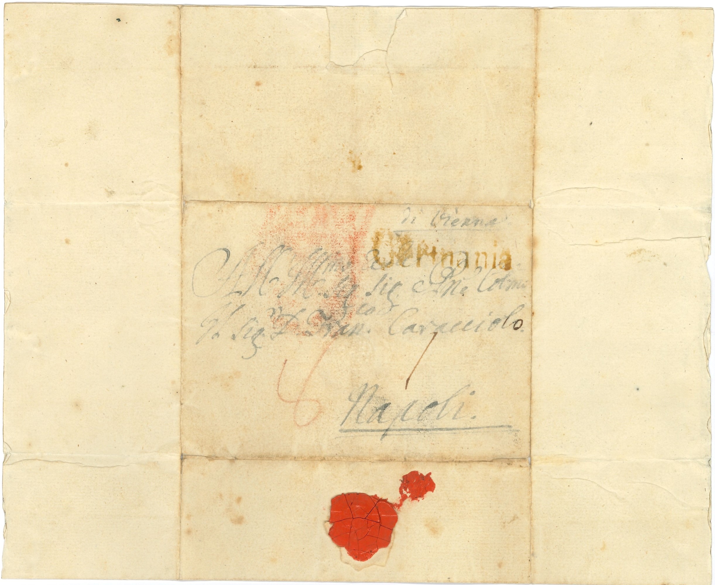 Metastasio Pietro (1698 - 1782) Lettera Autografa, Indirizzata al Conte Francesco Caracciolo di N...