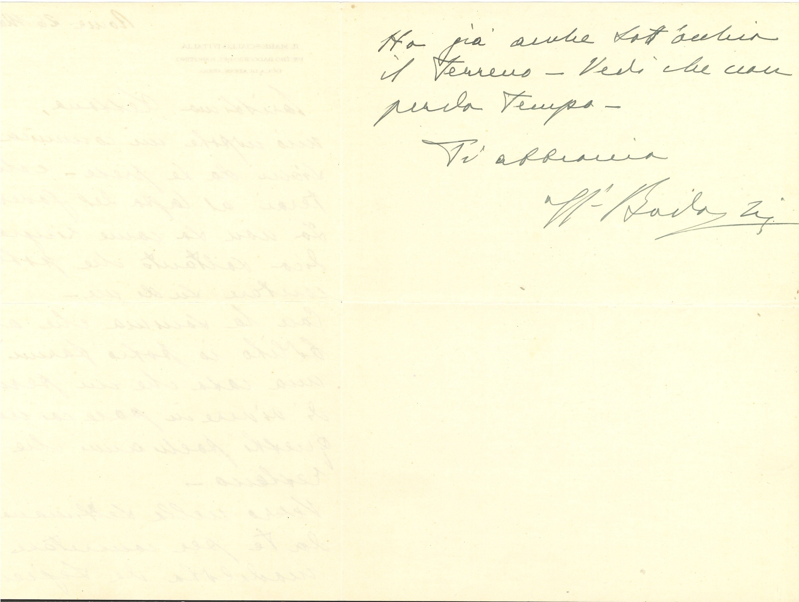 Badoglio Pietro (1871–1956) Piccola Collezione di Documenti del Maresciallo D'italia