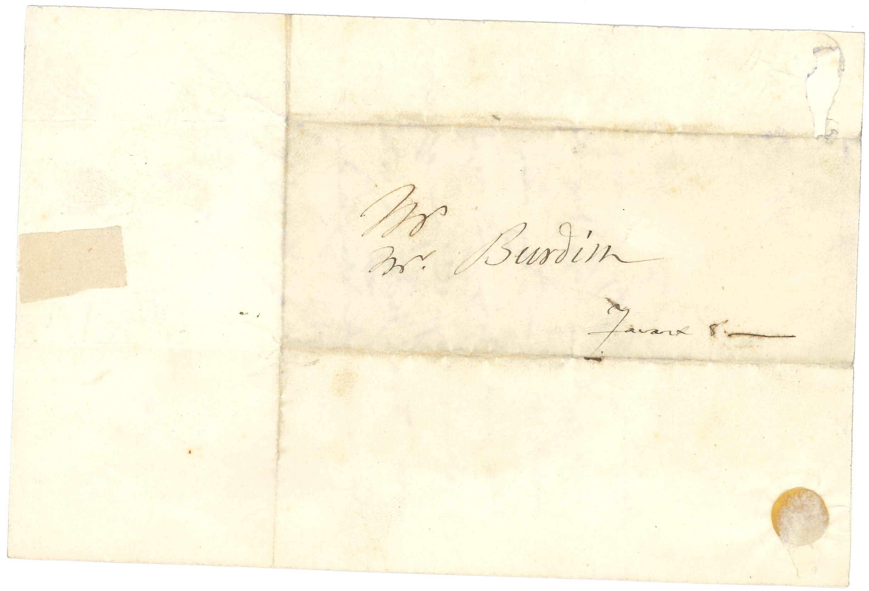 Donizetti Gaetano (1797-1848) Lettera Autografa Indirizzata a Mr. Burdin