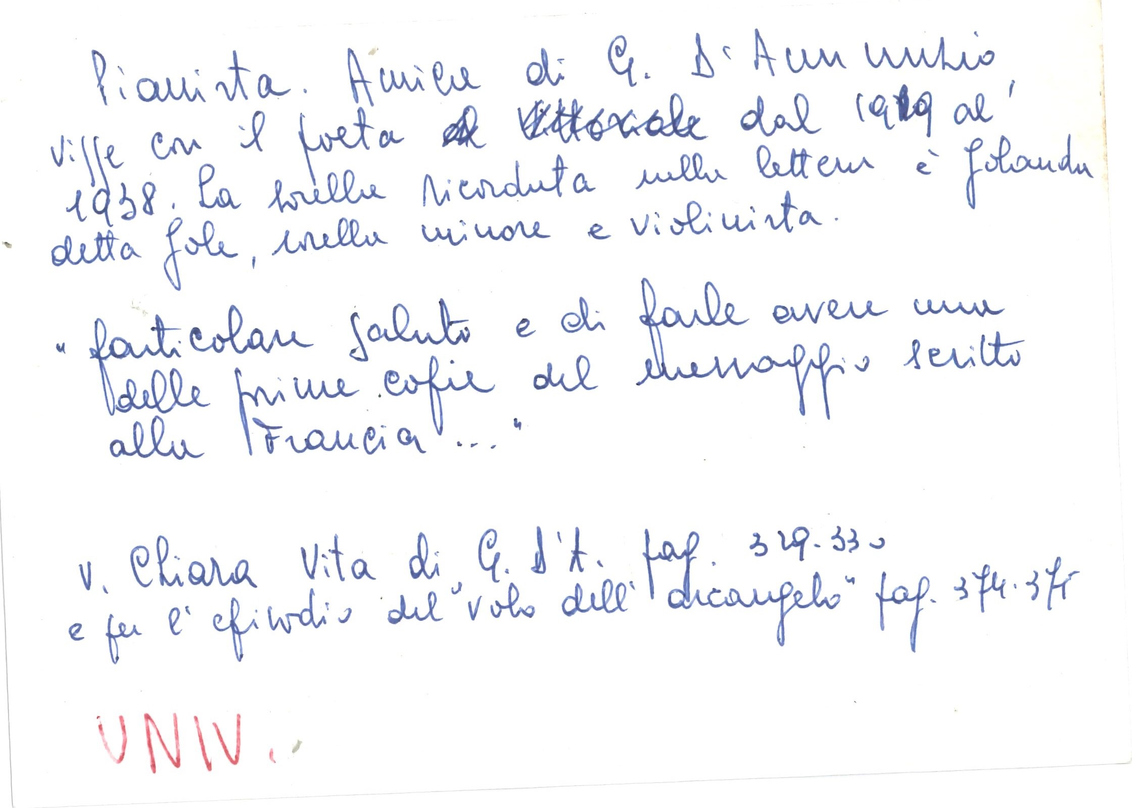 Baccara Luisa (1892-1985) Lettera Autografa a Non Meglio Identificata "eccellenza"