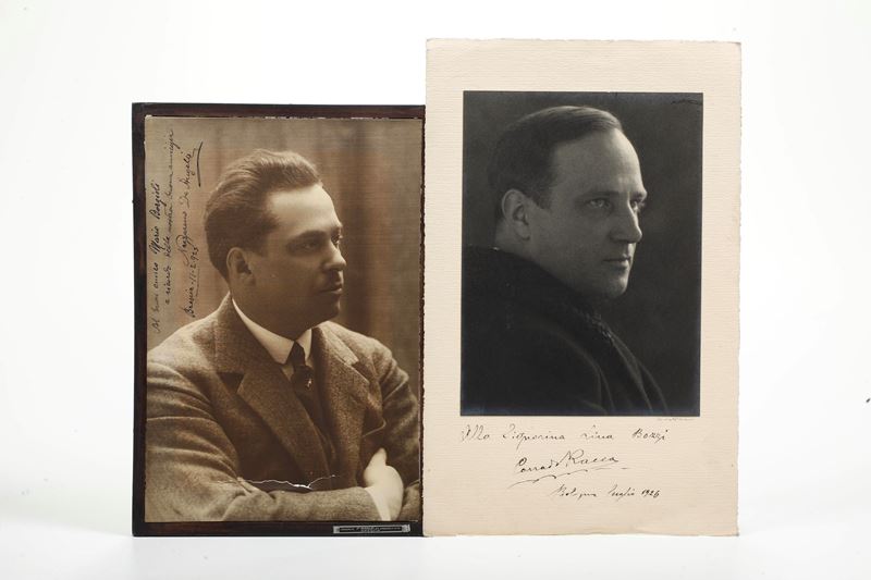 Due fotografie autografate rispettivamente di Corrado Racca (attore teatrale) e Nazzareno de Angelis (basso)  - Auction Old and Rare Books - Cambi Casa d'Aste