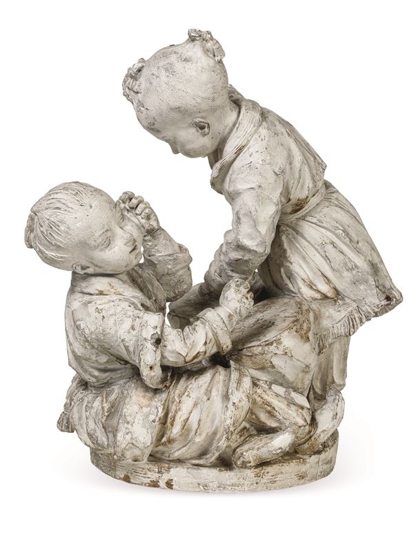 Gruppo scultoreo in gesso. XIX secolo