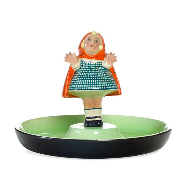 Lenci, Torino 1940 ca Cappuccetto rosso su piatto