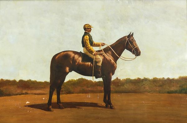 Scuola inglese del XIX secolo Fantino a cavallo