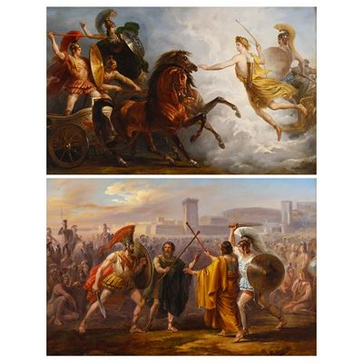 Il Duello tra Ettore e Ajace, 1842apollo che Difende Ettore, 1842