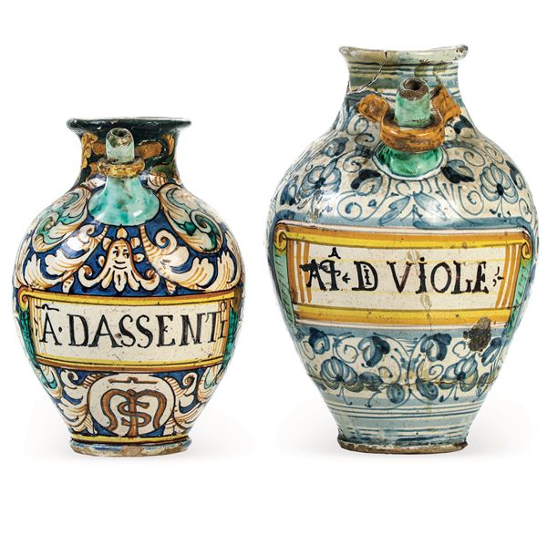 Due orcioli Montelupo, prima metà del XVII secolo