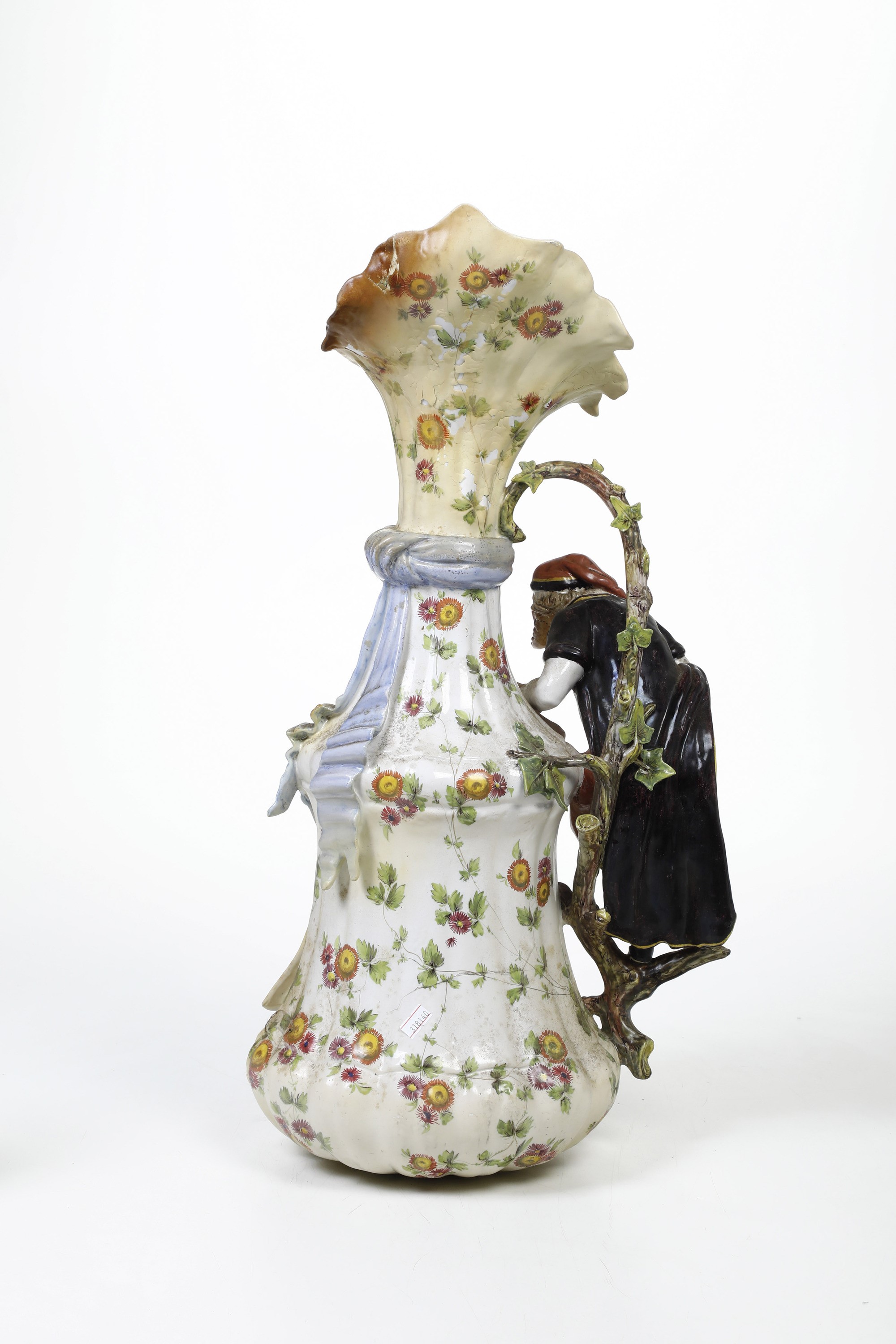 Grande Vaso con Veduta di Venezia e Pantaloneprobabilmente Nove, Fine del XIX - Primi del XX Seco...