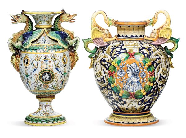 Due vasi Italia centrale, fine XIX e inizio XX secolo