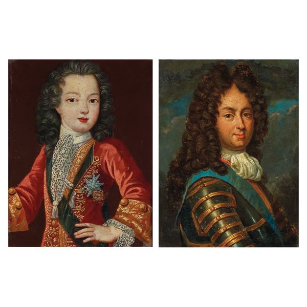 Scuola della fine del XVIII secolo Ritratti di re Luigi XVI da bambino e da sovrano