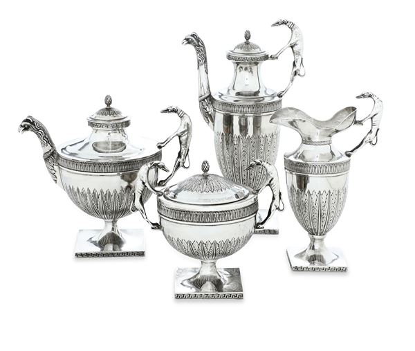 Servizio da tè e caffè. Italia, (Roma ?), XX secolo