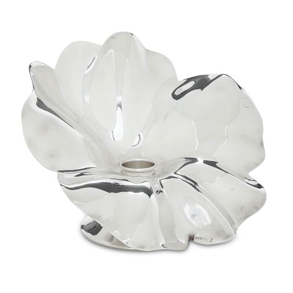 Porta candela. Argenteria artistica milanese del XX-XXI secolo. Argentiere designer Gabriele Devecchi