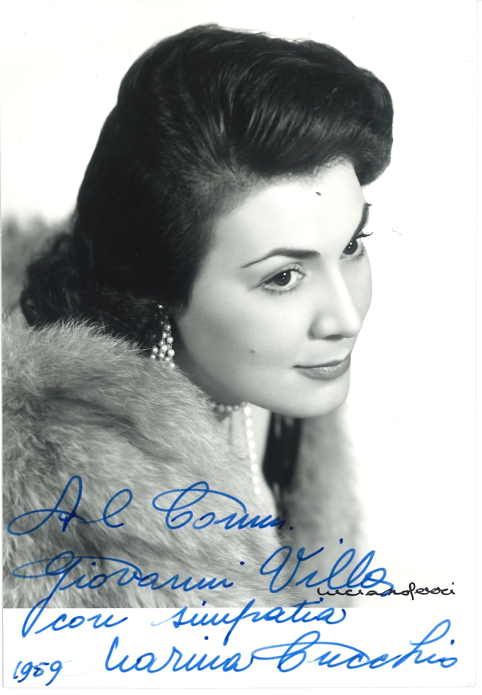 Collezione di Oltre Cinquanta Fotografie, Quasi Tutte con Dedica Autografata, di Cantanti Lirici ...