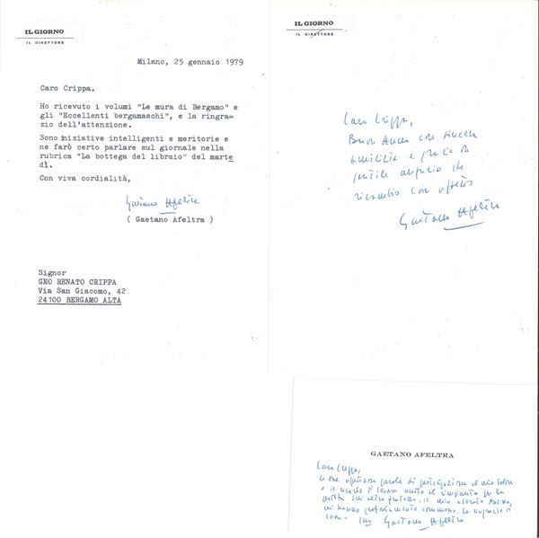 Raccolta di oltre sessanta autografi di letterati, giornalisti e uomini legati al mondo culturale