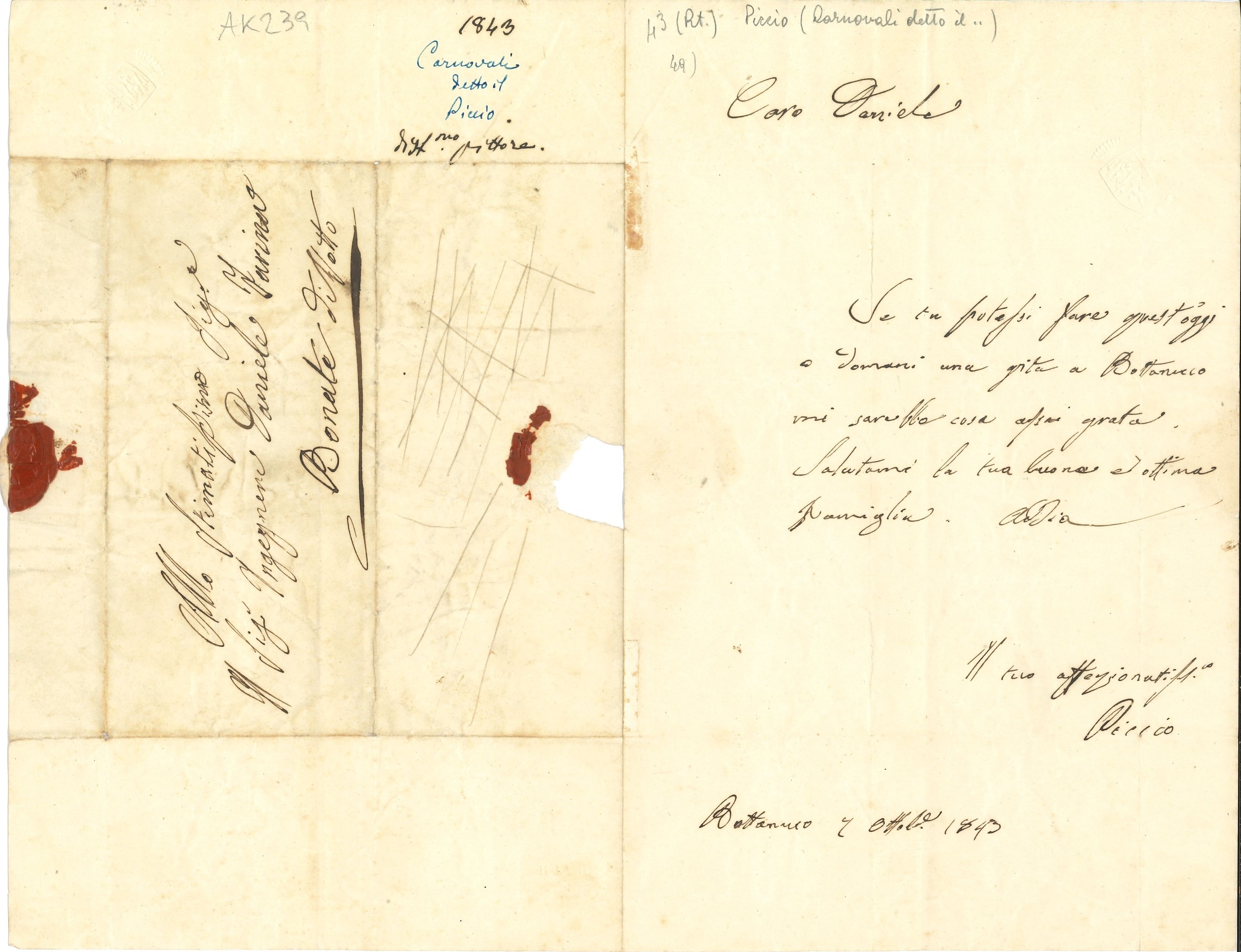 Raccolta di Oltre Venti Autografi, Lettere e Biglietti di Artisti, Architetti e Personalità del M...