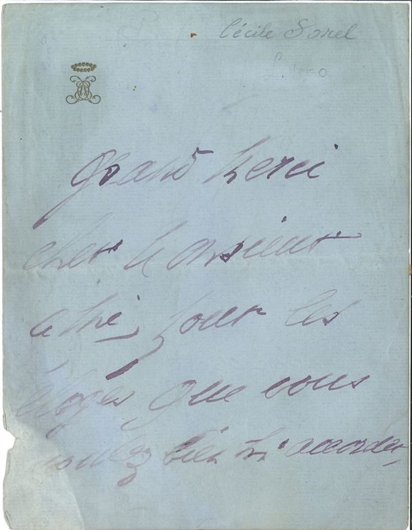 Raccolta di sedici autografi, lettere e biglietti di attori, registi, drammaturghi, commediografi e personalità del teatro di prosa.