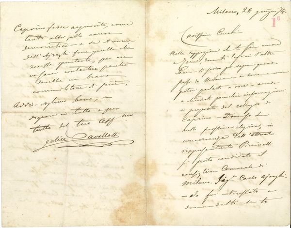 Grande raccolta di oltre quaranta autografi, lettere e biglietti di politici, diplomatici e uomini di Stato dei secoli scorsi