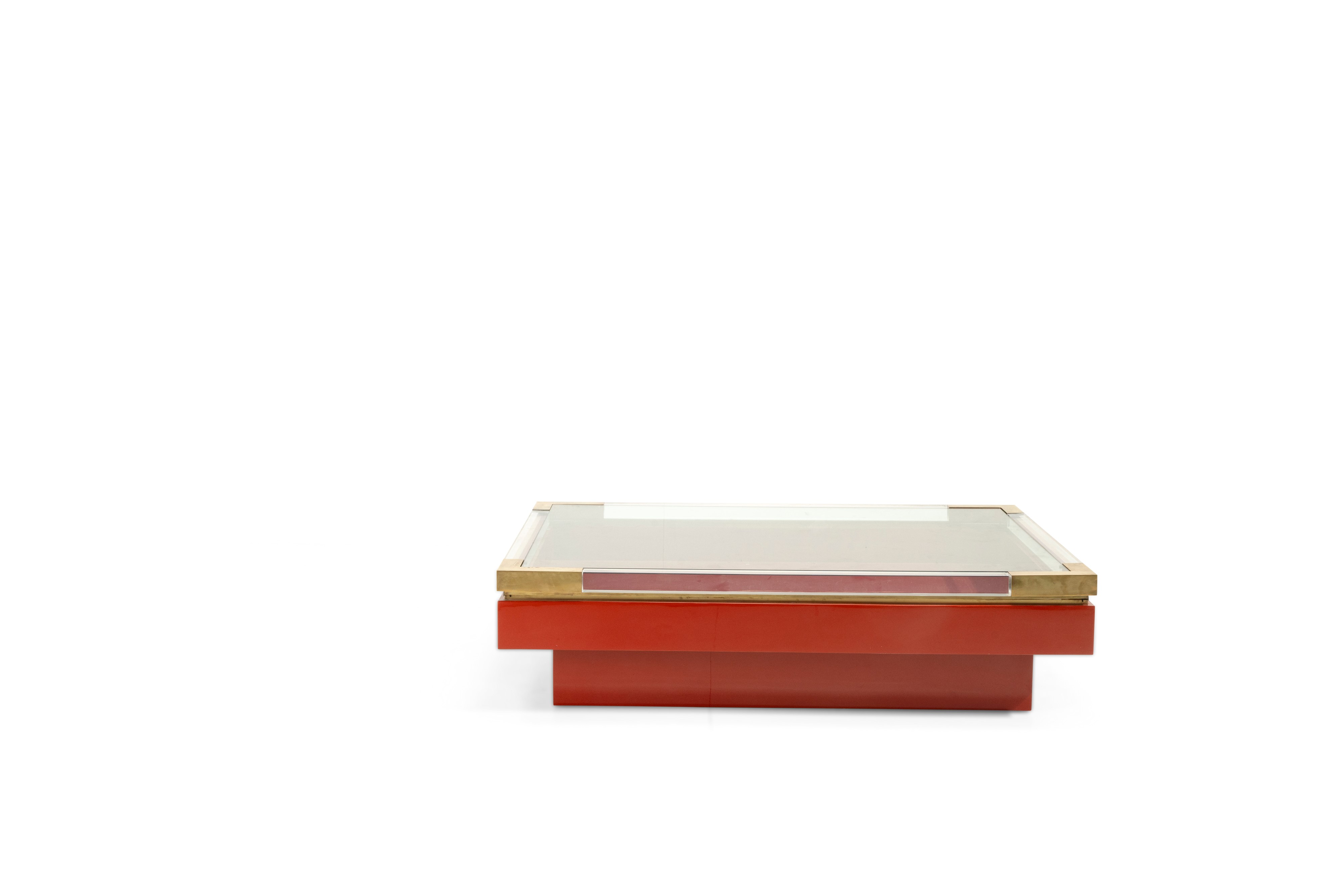 Antonio Pavia - Grande Tavolo Basso con Piano Scorrevole.