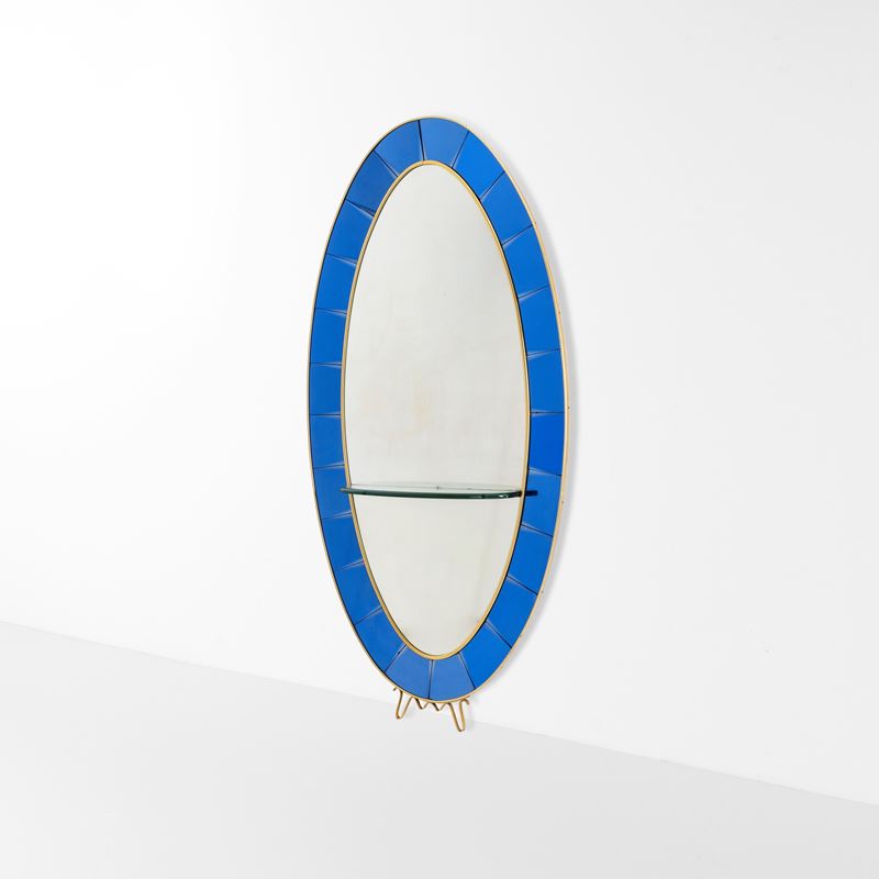 Cristal Art : Grande specchiera con mensola  - Asta Design 200 - Cambi Casa d'Aste