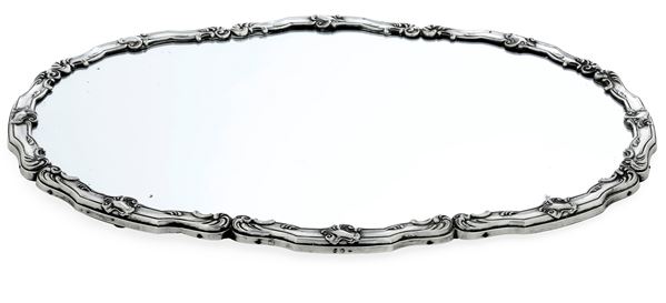 Presentoire a specchio. Argenteria italiana del XX secolo, bollo con fascio littorio in uso dal 1935 al 1945, argentiere I.M.A. di Guerci & C., Alessandria