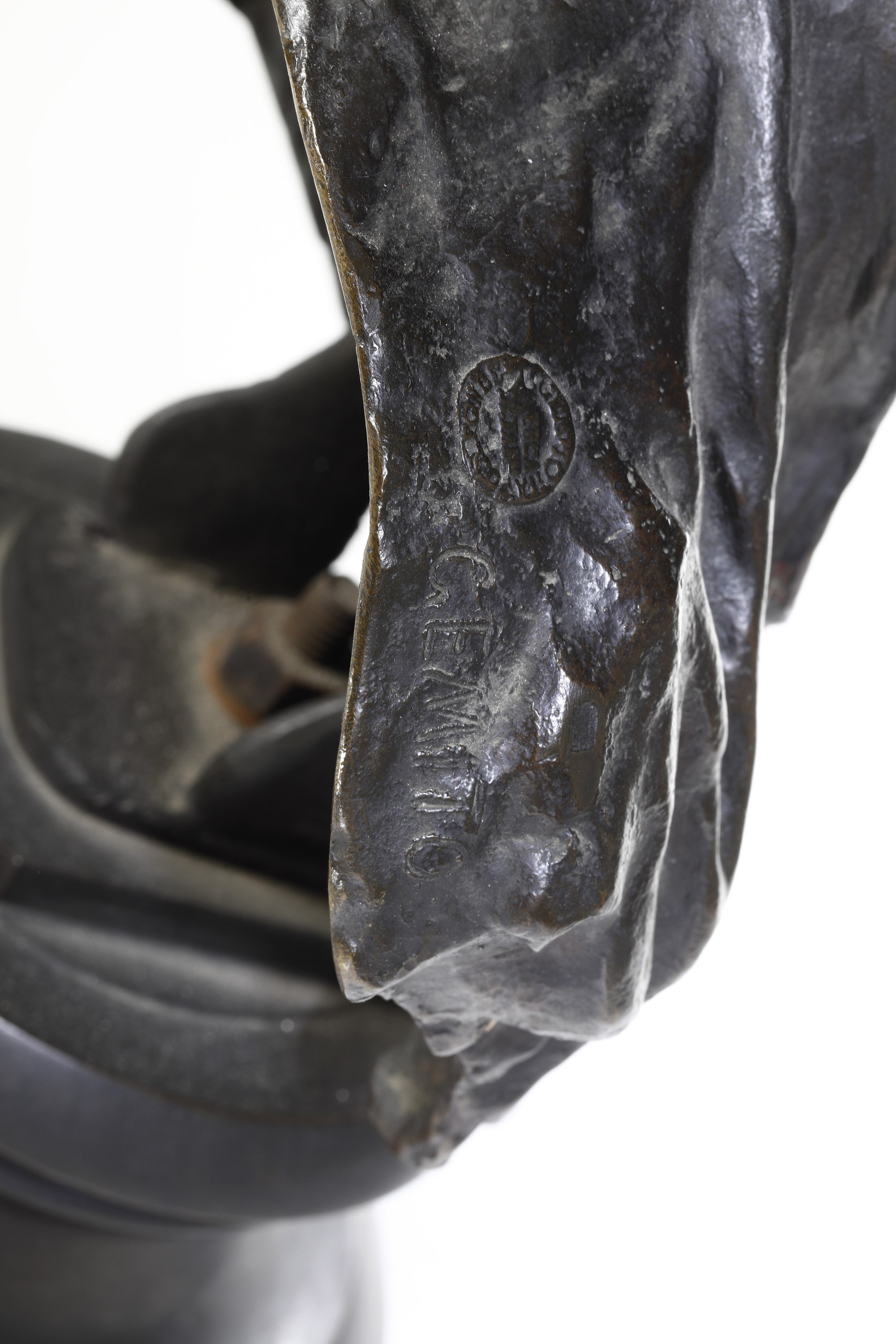 Vincenzo Gemito - Busto di giovane in bronzo fuso e patinato