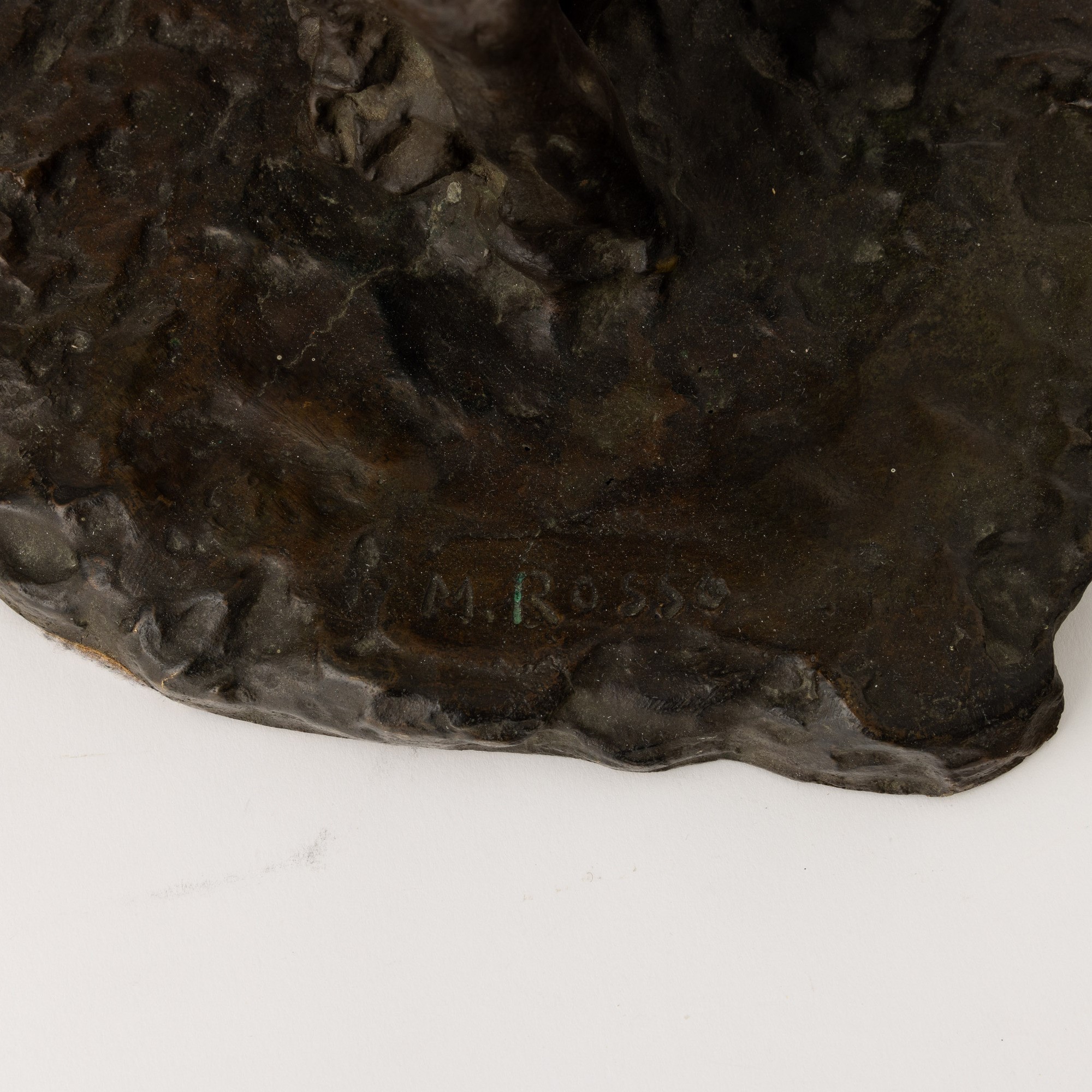 Medardo Rosso - Gli innamorati sotto il lampione, scultura in bronzo