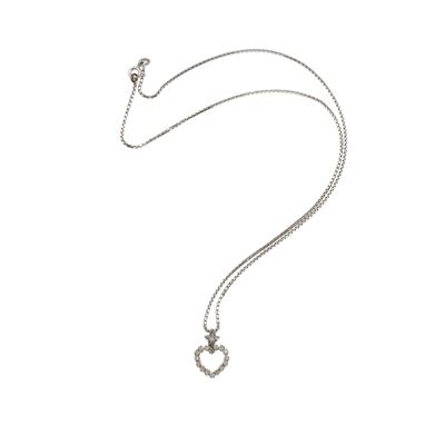 Catenina con Pendente “cuore” con Diamanti Taglio Huit-huit